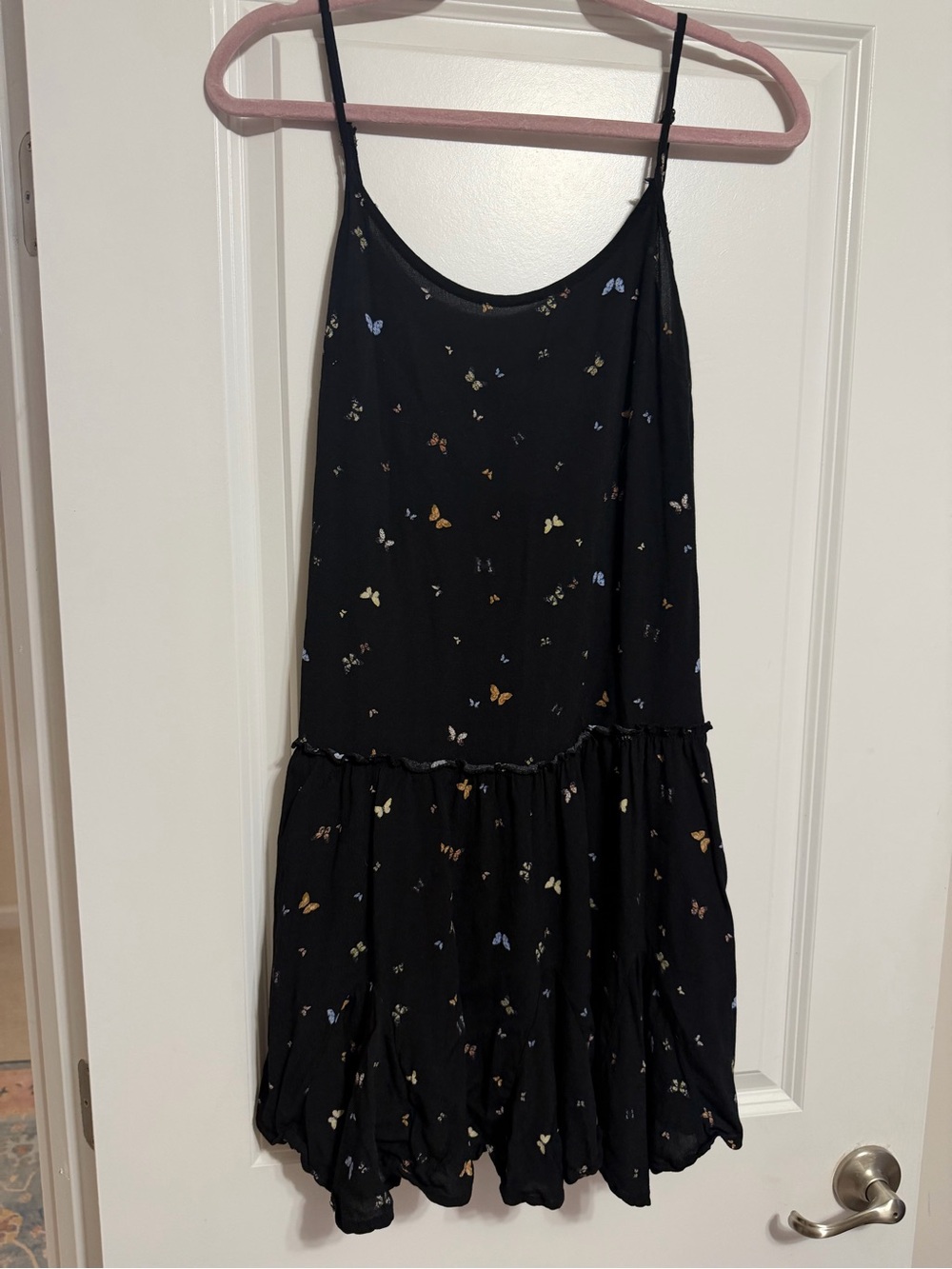 wild fable Black Dress/ Cover up with Multicolor Butterfly Motif